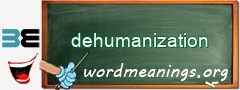 WordMeaning blackboard for dehumanization